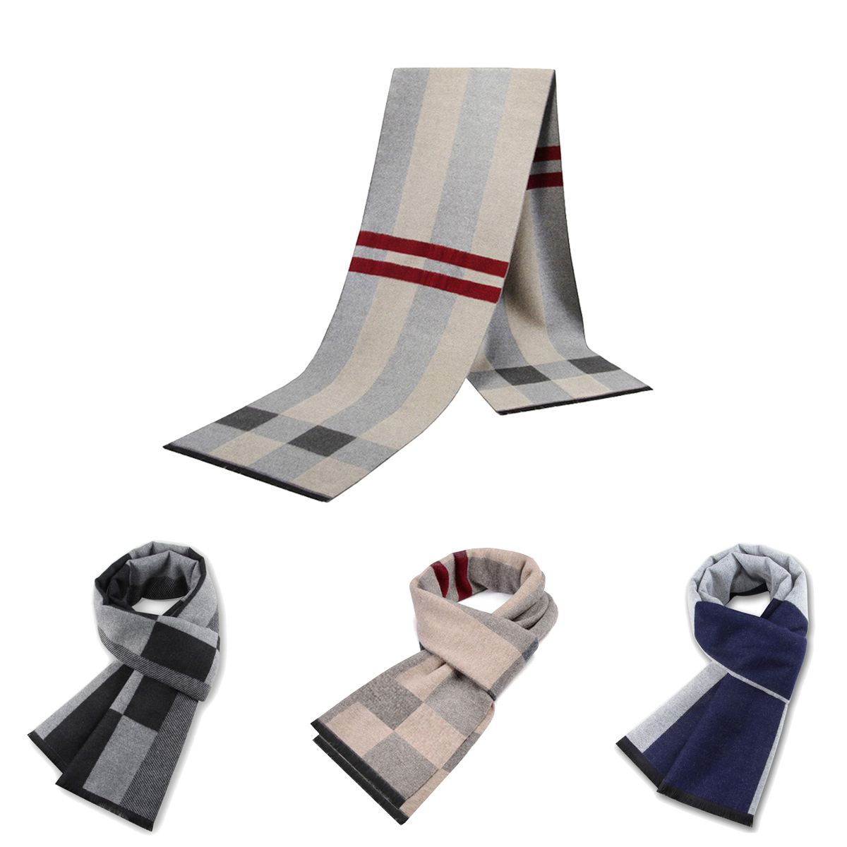 الرجال وشاح للرجل الشتاء نسخة  - مراجعة Wool Scarf Men وسعره