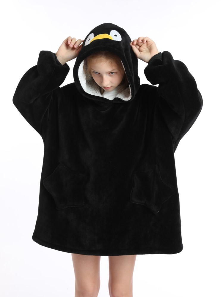 بطانية شيربا كبيرة الحجم بغطاء - مراجعة Sherpa Hoodie Fleece وسعره